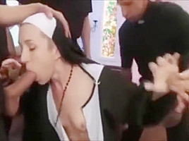 Catholic Nun Gangbanged By Priests - Watch