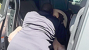 Caught Nosy Stranger Looking At My Ass While Vacuuming My Vehicle And Jerked His Cock Off To Moaning