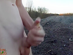 Caught! Playing Around Naked Outdoors! Epic Cumshot Of The Adrenaline Rush!!