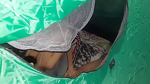 Caught Sex In A Tent By Two Lesbians