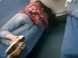 Chinese beauty on the train