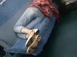 Chinese beauty on the train