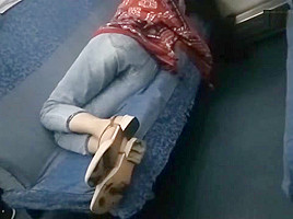 Chinese beauty on the train
