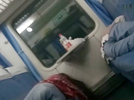 Chinese beauty on the train