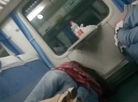 Chinese beauty on the train