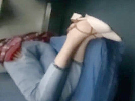 Chinese beauty on the train