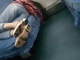 Chinese beauty on the train