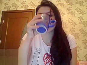 Chubby teen 18+ shows her huge boobs
