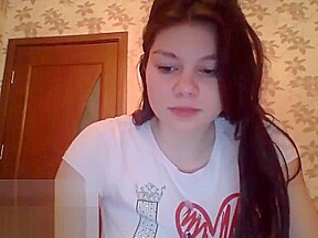 Chubby teen 18+ shows her huge boobs