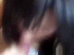 Classic retro babe giving oldman pov blowjob