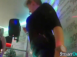 Clothed teen 18+ Gets Facial