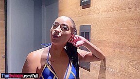 Colombian teen 18+ amateur with a big ass POV blowjob and fucked on a balcony