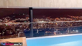 Colombian teen 18+ amateur with a big ass POV blowjob and fucked on a balcony