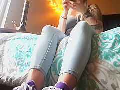 Converse Footjob With Foot Slaves 1st Orgasm But Ignored By Ms trample