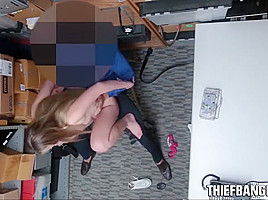 Corrupt Store Officer Gives teen 18+ Thief Alyssa Cole Hard Fuck Punishment