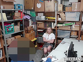 Corrupt Store Officer Gives teen 18+ Thief Alyssa Cole Hard Fuck Punishment