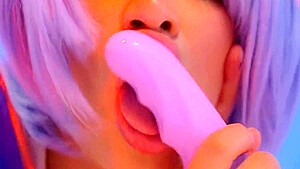 Cosplay teens 18+ Sensual Solo Session With A Dildo 11 Min With Rei Ayanami