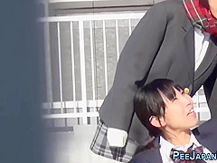Crazy Asian teens 18+ Urinate
