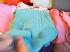 Cum on panties and mohair sweater