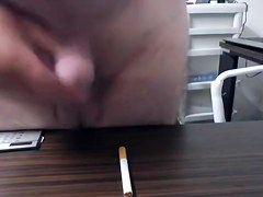 Cumming on my cigarette and smoking it