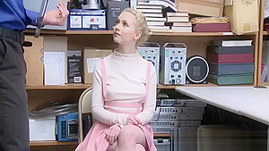 Cute Blonde Athena Rayes Fucked In The Security Room