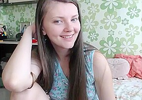 Cute Brunette Striptease, Masturbating, Toys, Long Hair