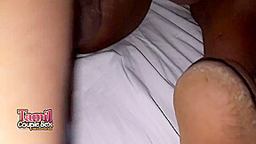 Cute Tamil Dark Skin Indian Couple Filming Their Exotic Love Making Sex Video