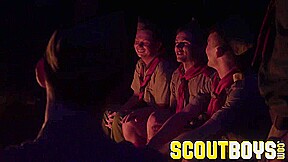 Cute boys make out then get fucked raw by hung scoutmaster