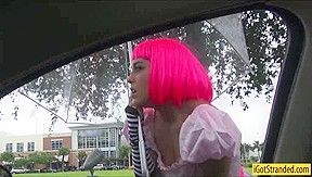 Cutie cosplayer Natalie Monroe pussy screwed up in public