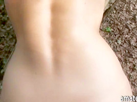 Czech slut fucked in the woods with fat cock for cash