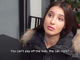 DEBT4k  Lady has no money for cool car but manages it with pussy