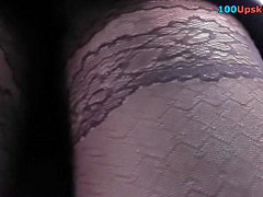 Darksome nylons up petticoat closeups