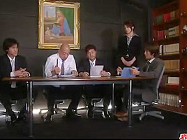 Dashing hardcore group sex with office lady, Maki - More at Japanesemamas com