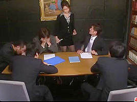 Dashing hardcore group sex with office lady, Maki - More at Japanesemamas com