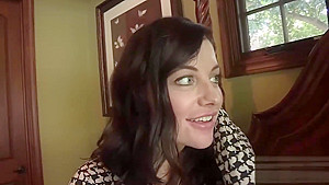 Delicious Lia pleasures a stiff meat pole