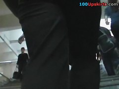 Delightsome subway playgirl's upskirt