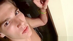 Deviant twink Jay Marx chainsmoking and masturbation