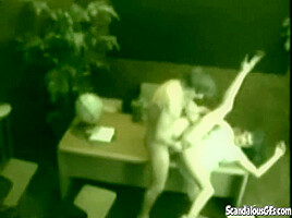 Dick sucking office whore gets wet and messy