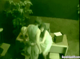 Dick sucking office whore gets wet and messy