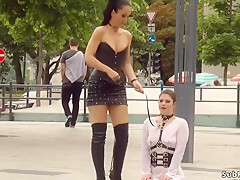 Dirty European Bitch Pissed In Public Bar With Liza Del Sierra, Lucia Love And Fetish Liza