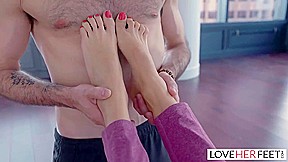 Dude Adores Feet Of Tight Yoga Chick - Anissa Kate
