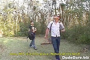 Dudes Masturbating And Fucking Hard In The Woods