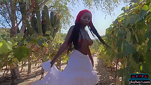 Ebony African Big Natural Tits Milf Model With Shasta Wonder