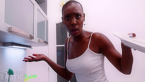 Ebony Couple Passionate Hardcore Sex In Kitchen Sexy Black Girl Zaawaadi Takes Bbc