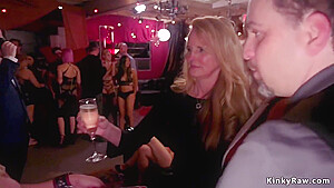 Ebony Has Double Penetration At Orgy Party