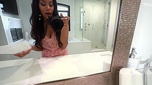 Ebony girlfriend filming sex on vacation