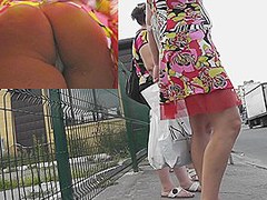 Erotic street ups in the town street