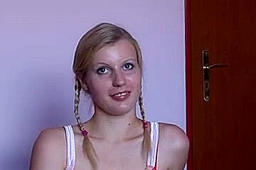 European blonde gets creampies from room full of dicks