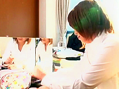 Exotic Japanese whore Saki Kataoka in Horny Secretary, Cunnilingus JAV video