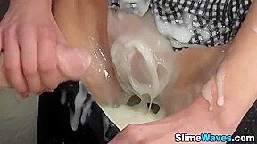 Fake Bukkake Fills Her Panties